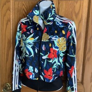 Adidas Floral track jacket.  X-small. Out of stock.